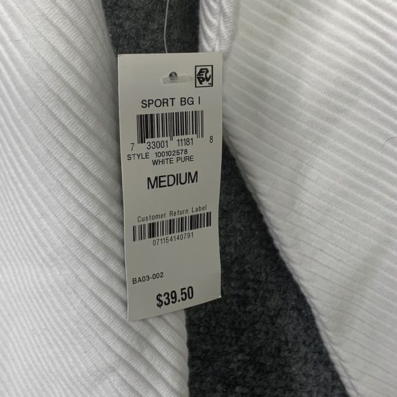 INC International Concepts Sweatshirt Women M White NWT Diagonal Knit Zip Pocket - Picture 5 of 9